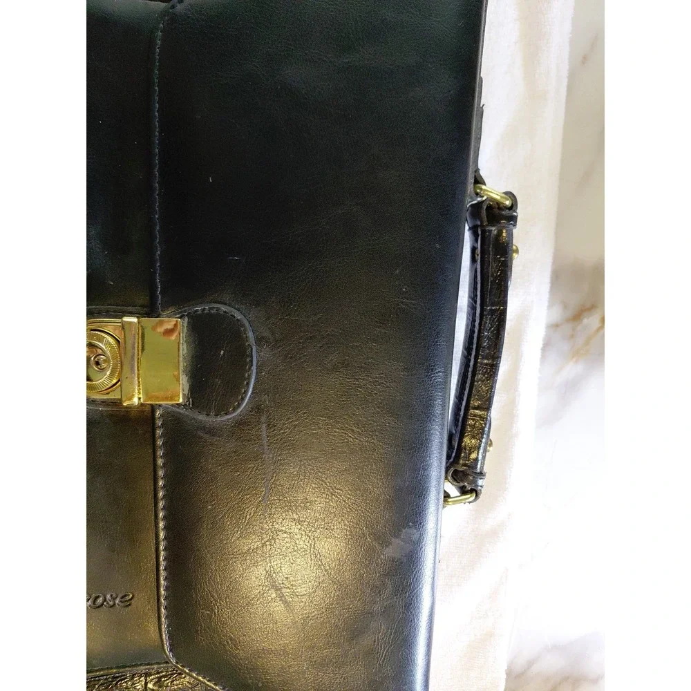 vintage Bellerose Faux Leather briefcase portfolio 80s classic ‎ Missing Strap